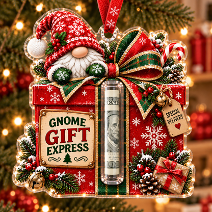 🎄 Gnome Christmas Cash Holder Ornament