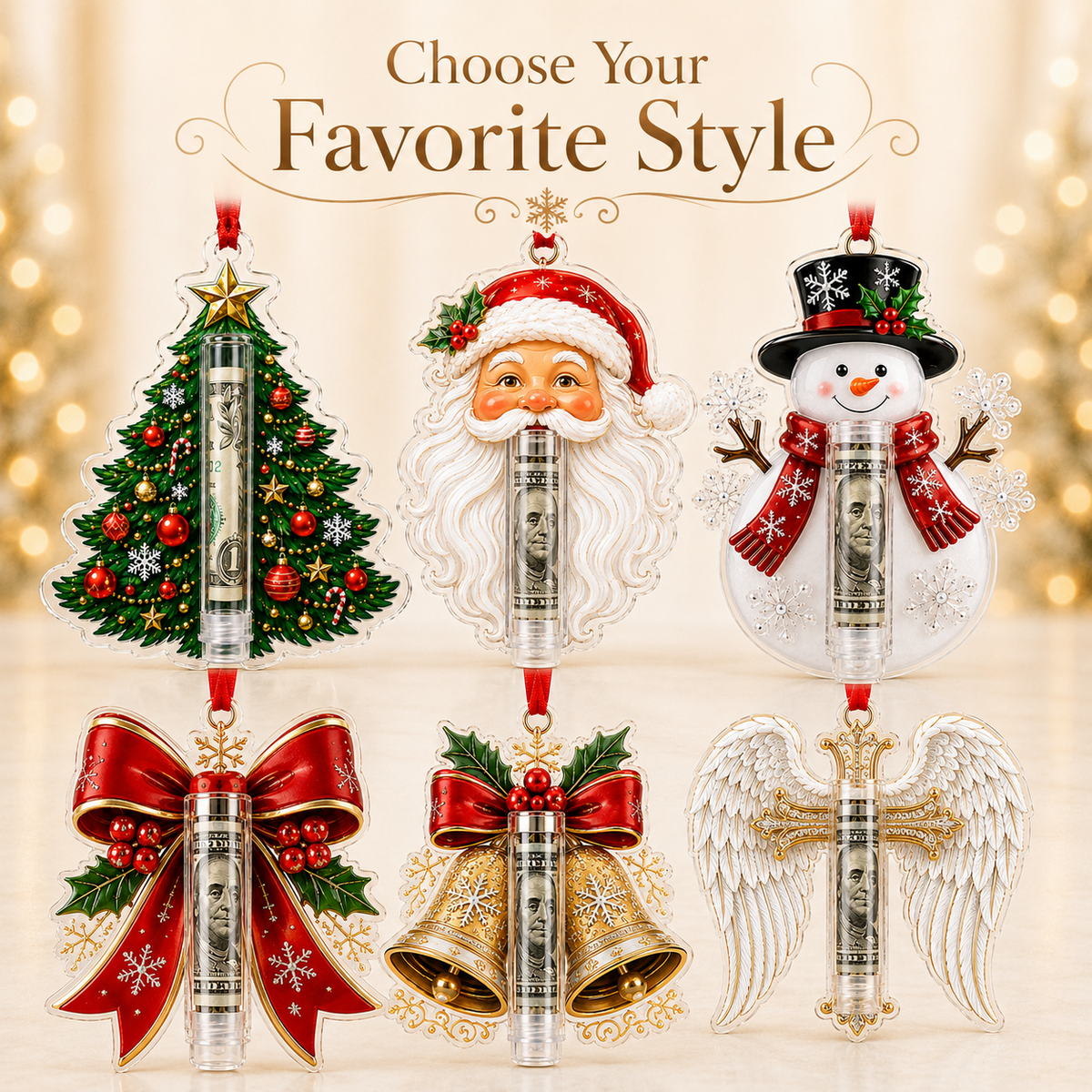 🎁💵 Christmas Cash Holder Ornament — Turn Cash Into a Christmas Surprise