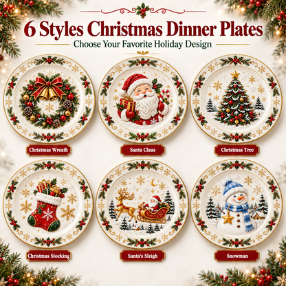 Christmas Dinner Plate Collection – 6 Festive Holiday Designs