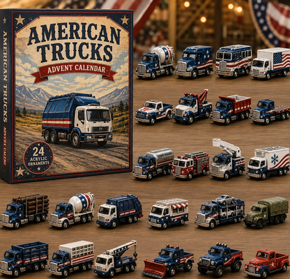 American Trucks Fleet Advent Calendar 2026 - 24-Day Festive Countdown, Acrylic Charms Blind Box