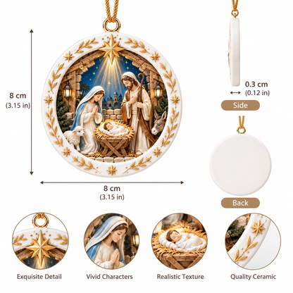 ✨ Nativity Christmas Ornament