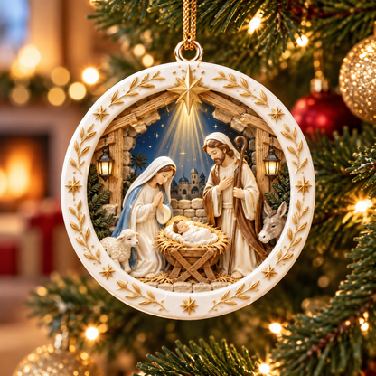 ✨ Nativity Christmas Ornament