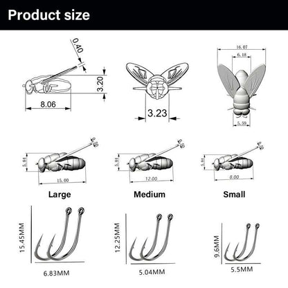 Simulated Flies Fishing Attractor Bait Hook