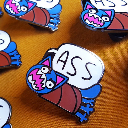 Funny Kitty Enamel Pin Foul-Mouthed Kitten