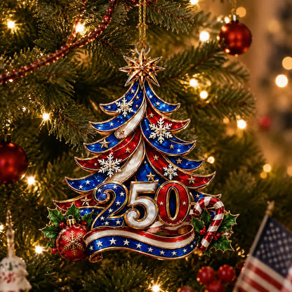 🔥Limited Time 50% OFF🎄 US 250th Anniversary Christmas Ornament, 7 Vintage American Flag Styles
