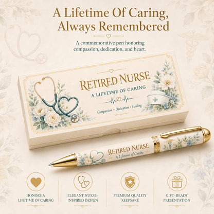 🩺 Retired Nurse A Lifetime Of Caring Pen
