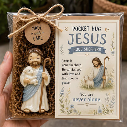 ✨✝️ Faith Pocket Hug Keepsake – Jesus, Mary & Guardian Angel Encouragement Gift