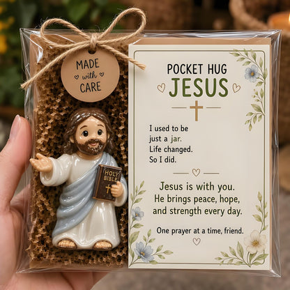 ✨✝️ Faith Pocket Hug Keepsake – Jesus, Mary & Guardian Angel Encouragement Gift