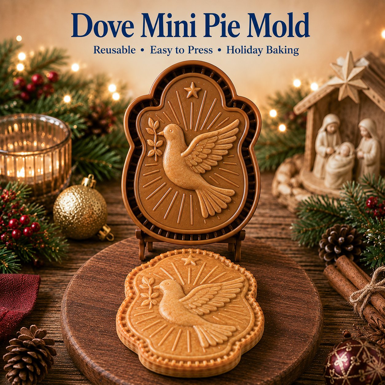 ✝️ Faith & Nativity Christmas Mini Pie Mold Collection