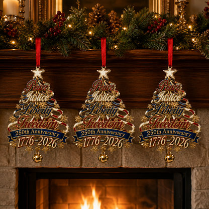 🎄✨ 250th Anniversary Patriotic Christmas Tree Ornament