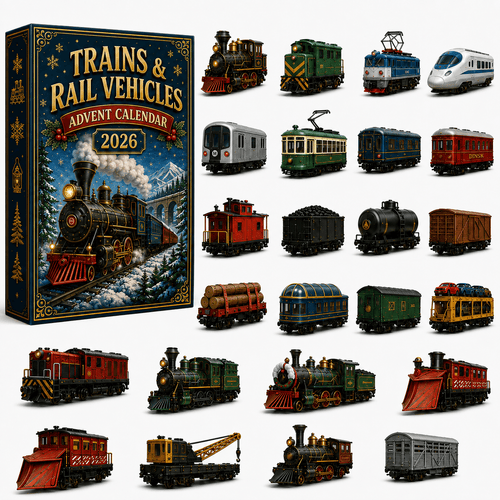 🎄 TRAINS & RAIL VEHICLES ADVENT CALENDAR 2026