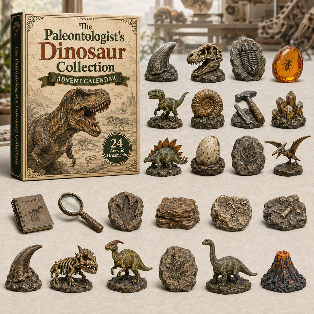 The Paleontologist's Dinosaur Collection Advent Calendar - 24 Days Prehistoric Holiday Countdown Kit 🦖🦴
