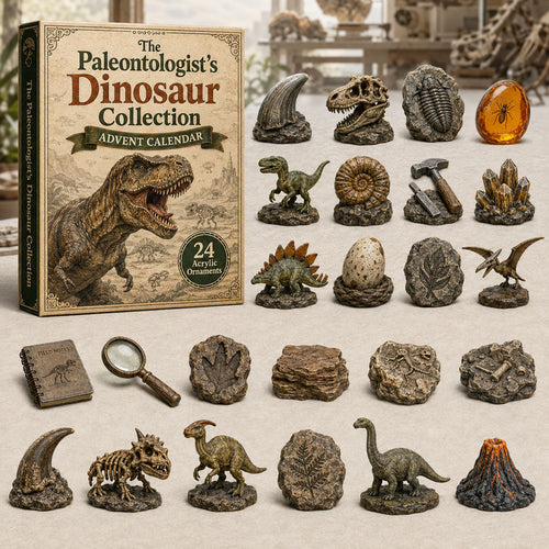 The Paleontologist's Dinosaur Collection Advent Calendar - 24 Days Prehistoric Holiday Countdown Kit 🦖🦴