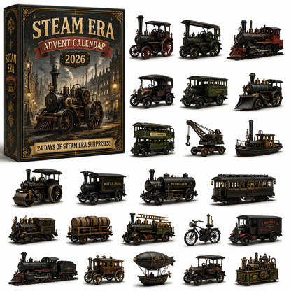 🚂 Steam Era Advent Calendar 2026 – 24 Days of Vintage Train Surprises & Collectible Miniature Vehicles | Premium Christmas Gift