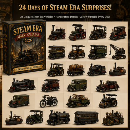 🚂 Steam Era Advent Calendar 2026 – 24 Days of Vintage Train Surprises & Collectible Miniature Vehicles | Premium Christmas Gift