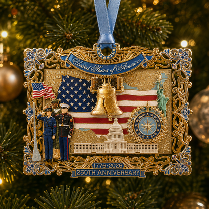 🇺🇸 250th Anniversary Liberty Heritage Christmas Hanging Ornament