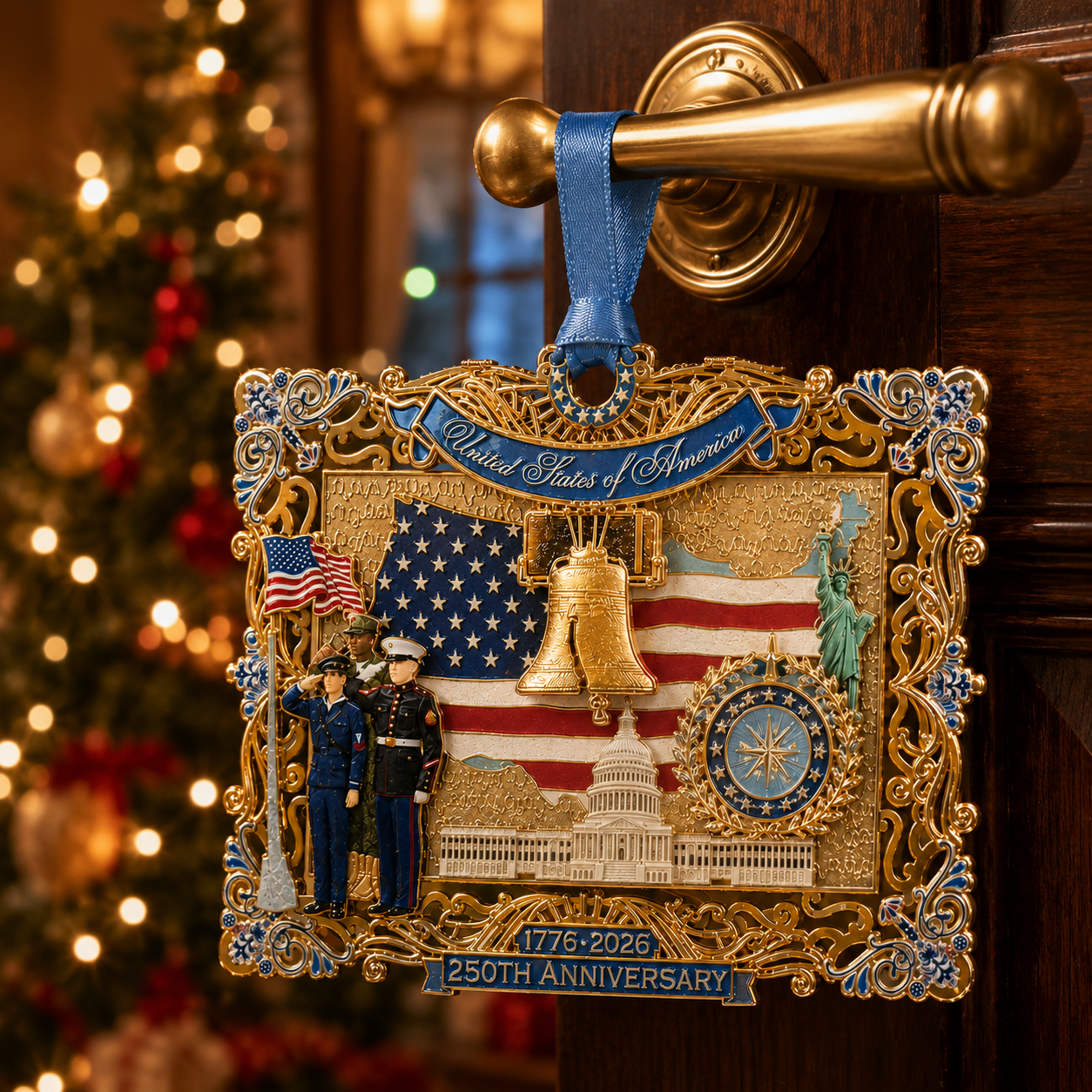 🇺🇸 250th Anniversary Liberty Heritage Christmas Hanging Ornament