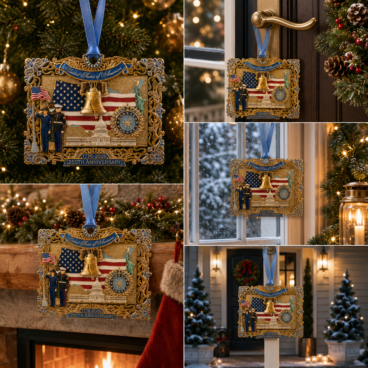 🇺🇸 250th Anniversary Liberty Heritage Christmas Hanging Ornament