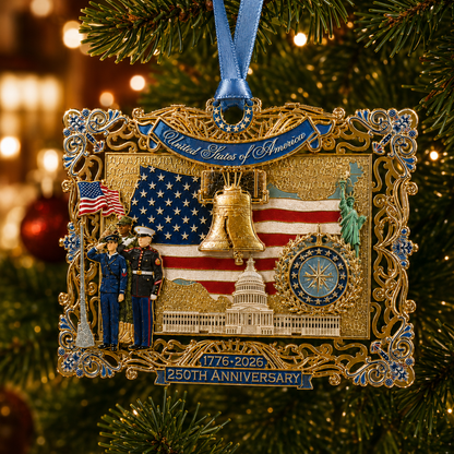 🇺🇸 250th Anniversary Liberty Heritage Christmas Hanging Ornament