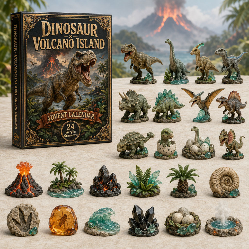 24 Days Prehistoric Advent Calendar 2026 - Dinosaur Toy Surprise Christmas Countdown Collection