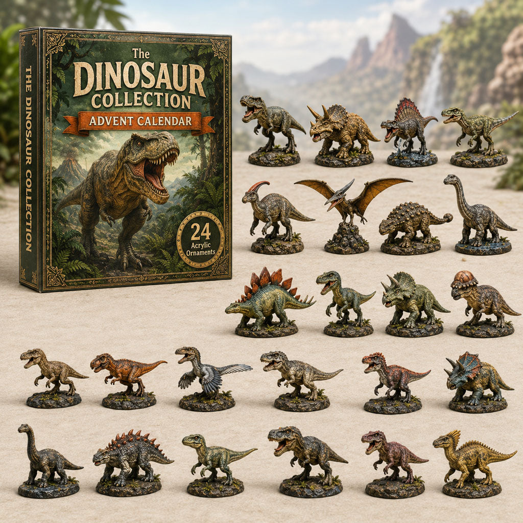 24 Days Prehistoric Advent Calendar 2026 - Dinosaur Toy Surprise Christmas Countdown Collection