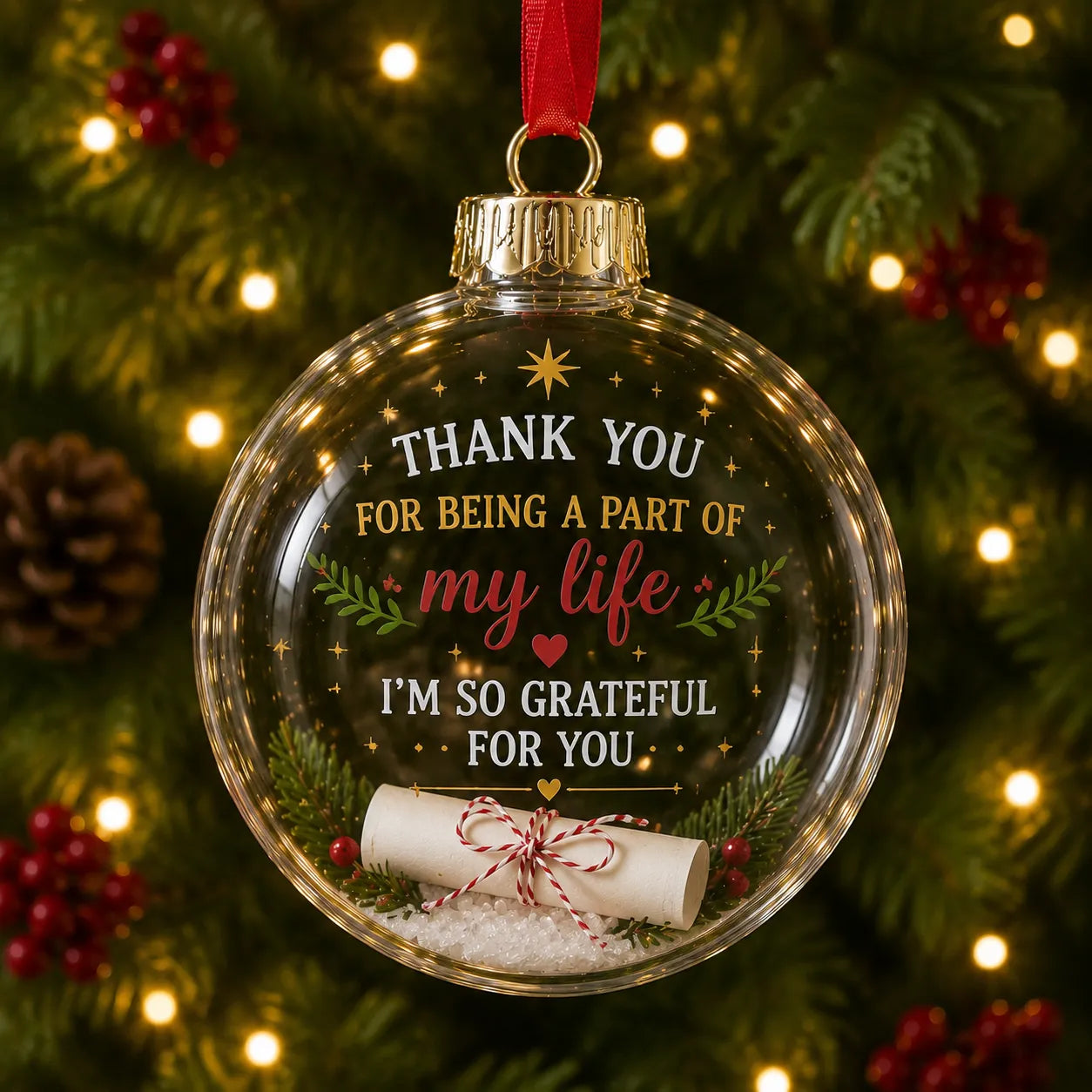 🎁❤️Personalized Message Christmas Ornament – A Little Note From the Heart✍️🎄