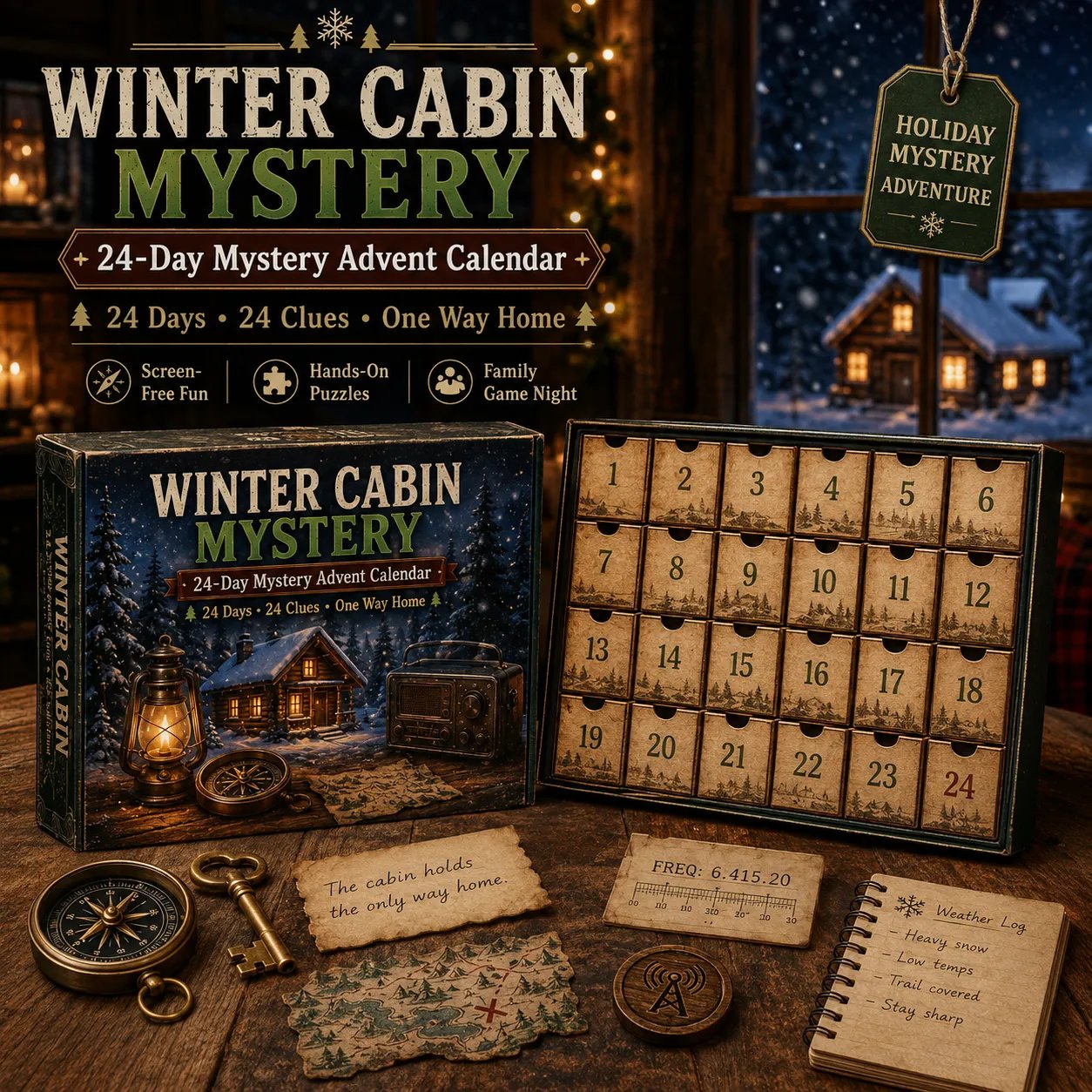 ⏳ Last Day 50% OFF – 🎁✨24-Day Mystery Adventure Advent Calendar Collection