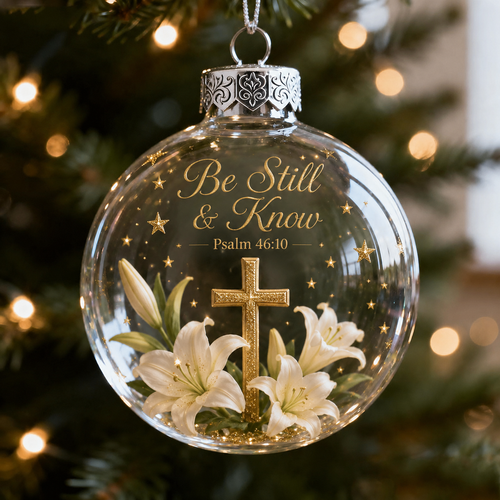🙏 Psalms Scripture Christmas Ornament – A Beautiful Reminder of Faith 🎄✨