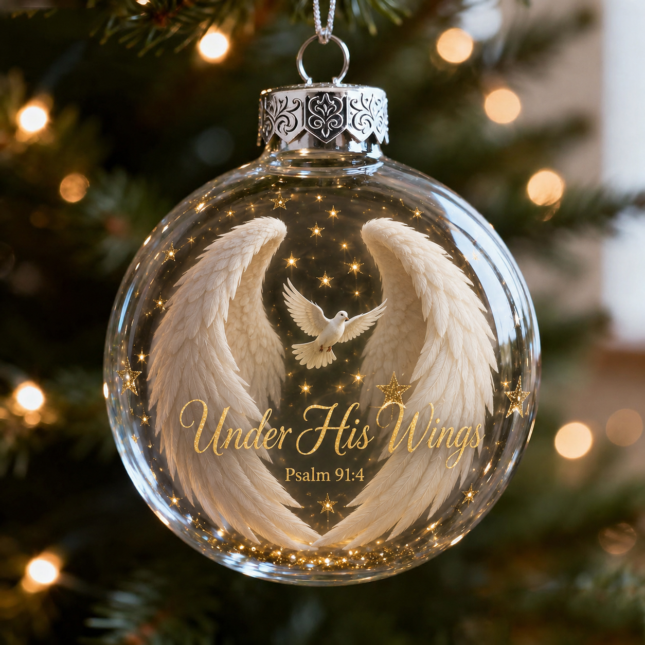 🙏 Psalms Scripture Christmas Ornament – A Beautiful Reminder of Faith 🎄✨