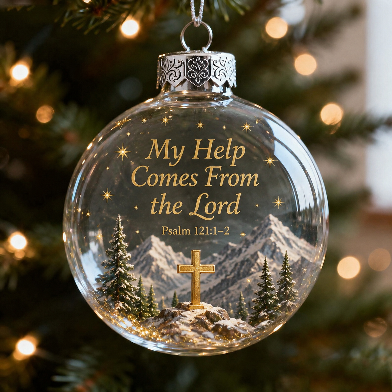 🙏 Psalms Scripture Christmas Ornament – A Beautiful Reminder of Faith 🎄✨