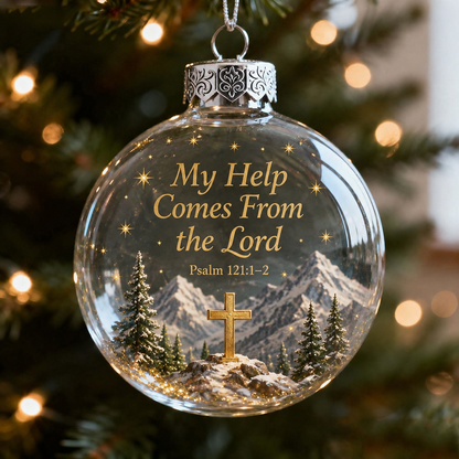 🙏 Psalms Scripture Christmas Ornament – A Beautiful Reminder of Faith 🎄✨