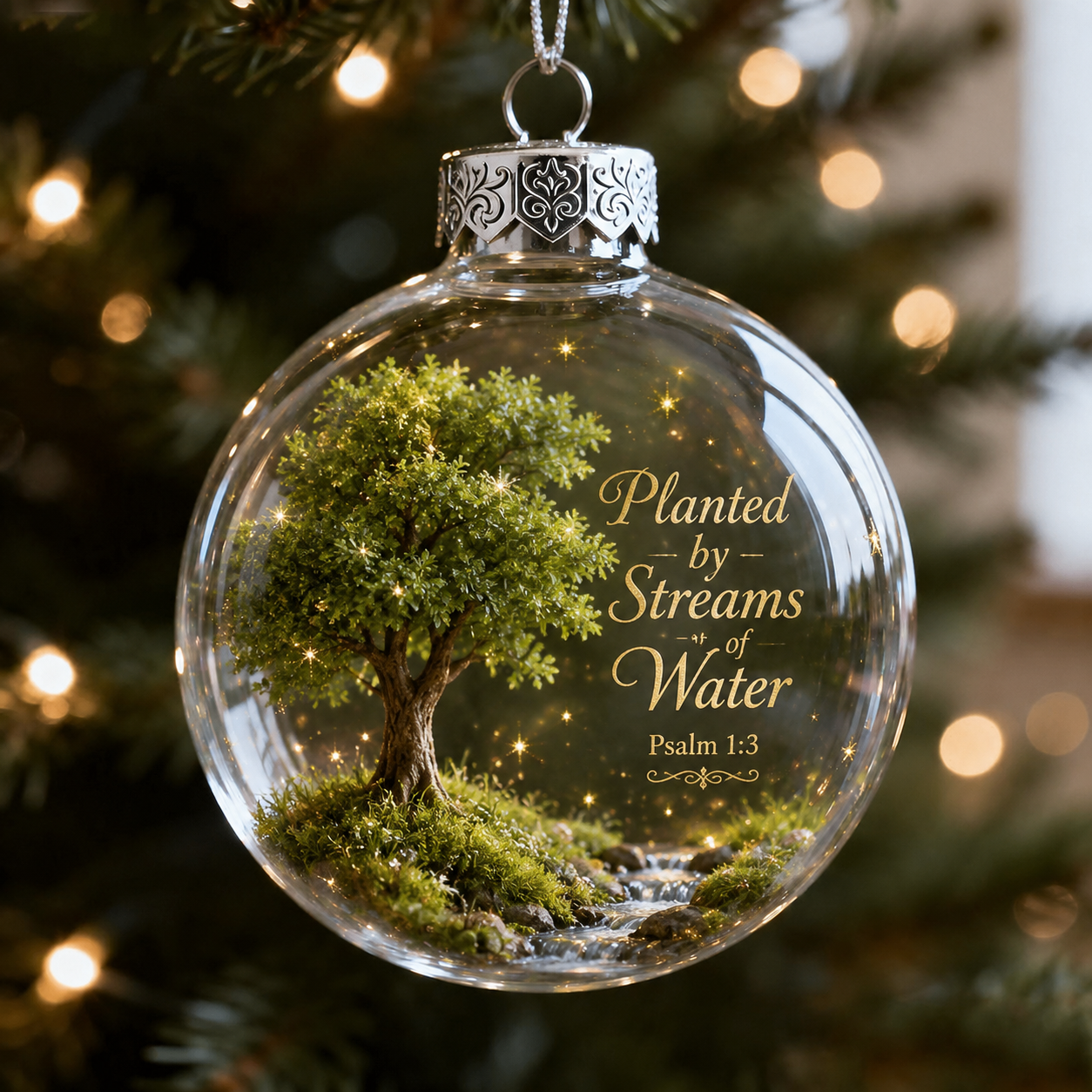 🙏 Psalms Scripture Christmas Ornament – A Beautiful Reminder of Faith 🎄✨