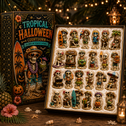 ✨24-Day Christmas Countdown Advent Calendar – Beach Vacation Skeleton Ornament