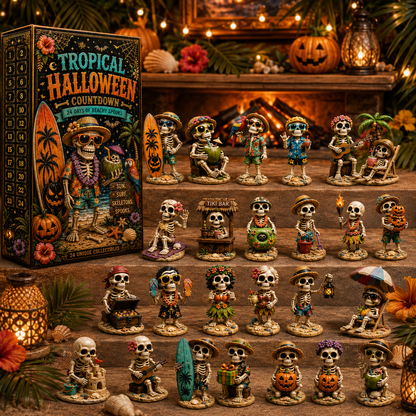 ✨24-Day Christmas Countdown Advent Calendar – Beach Vacation Skeleton Ornament