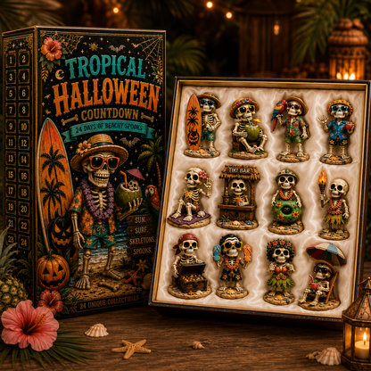 ✨24-Day Christmas Countdown Advent Calendar – Beach Vacation Skeleton Ornament