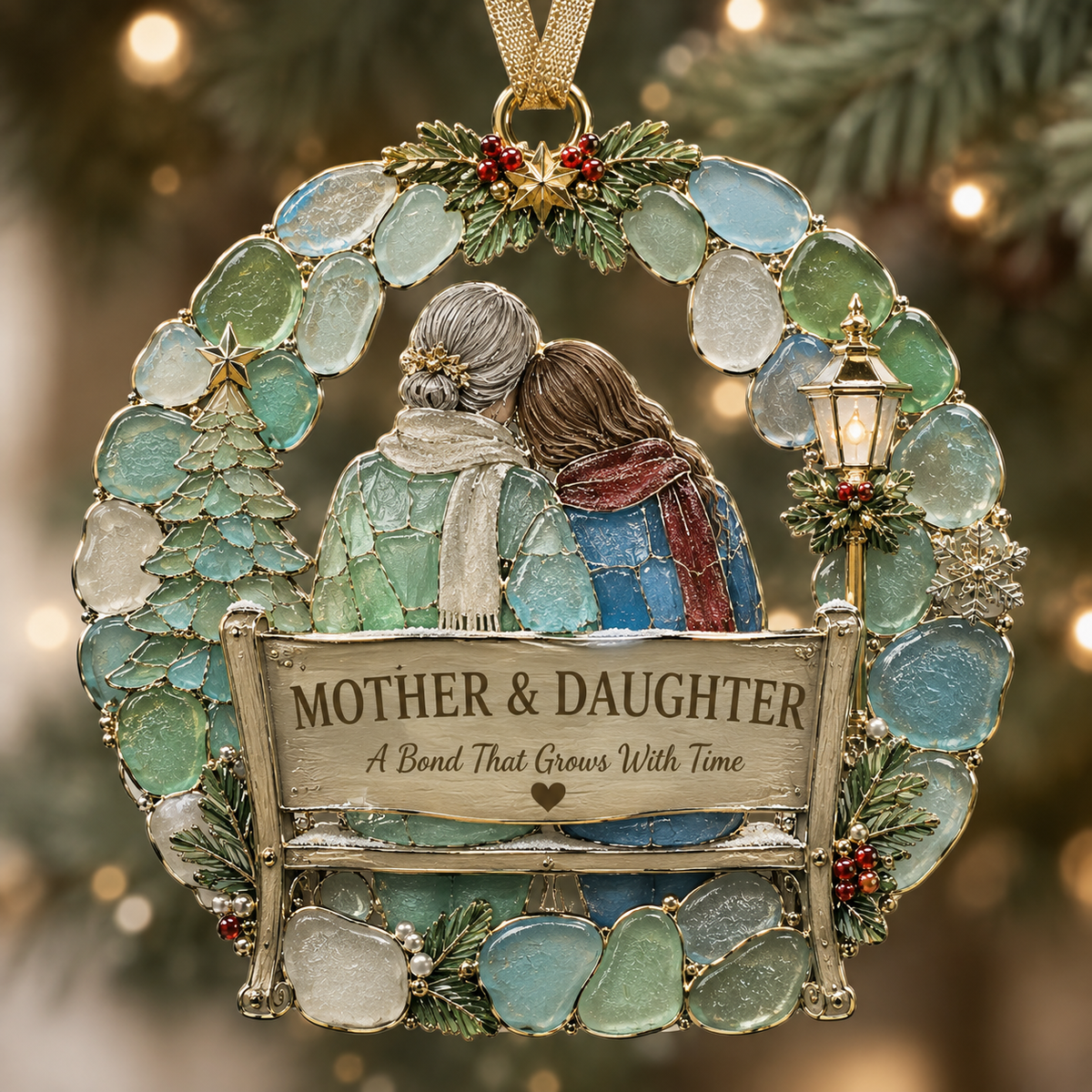 🎄 Sea Glass Family Ornament Collection