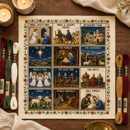 ✝️ Beginner-Friendly Life of Jesus Bible Story Cross Stitch DIY Kit