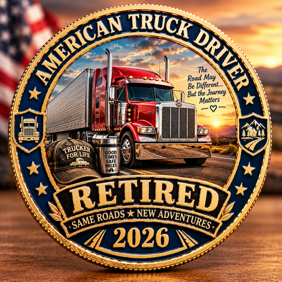 American Truck Driver Retired 2026 coin