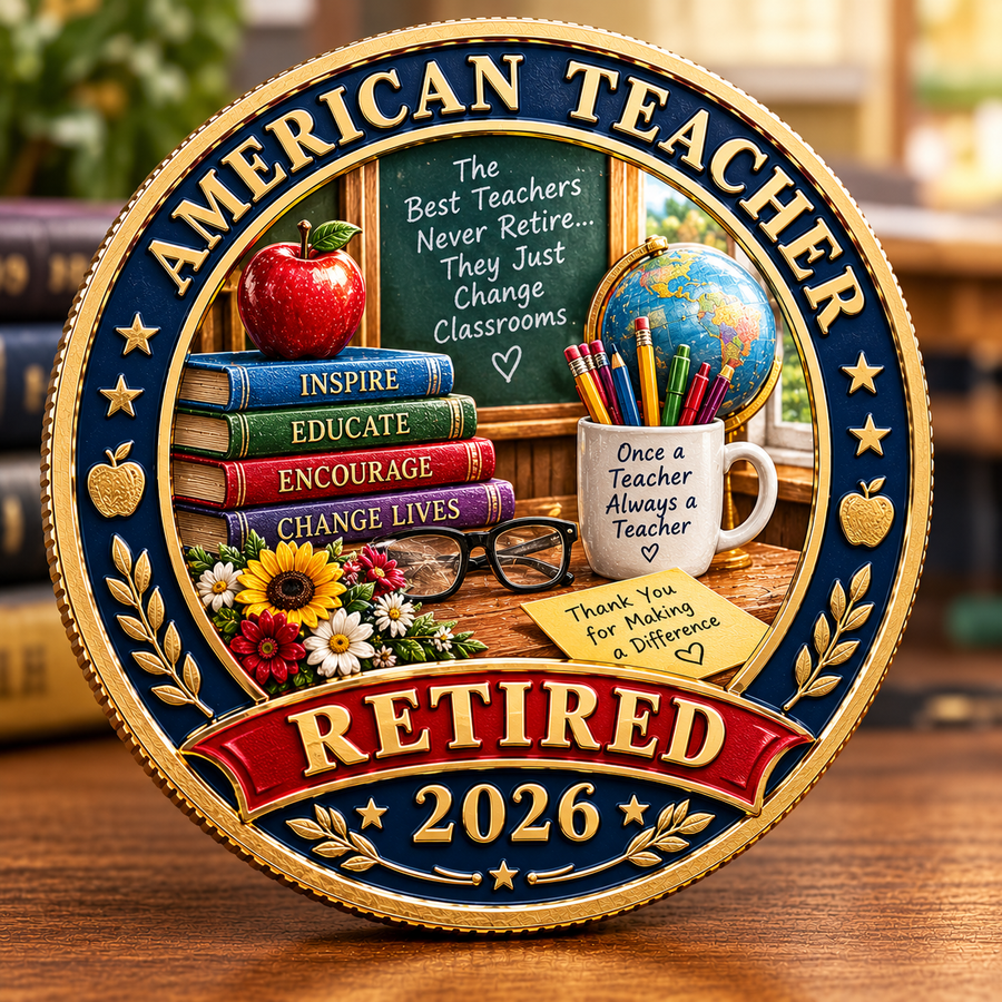 American Teacher Retired 2026 coin