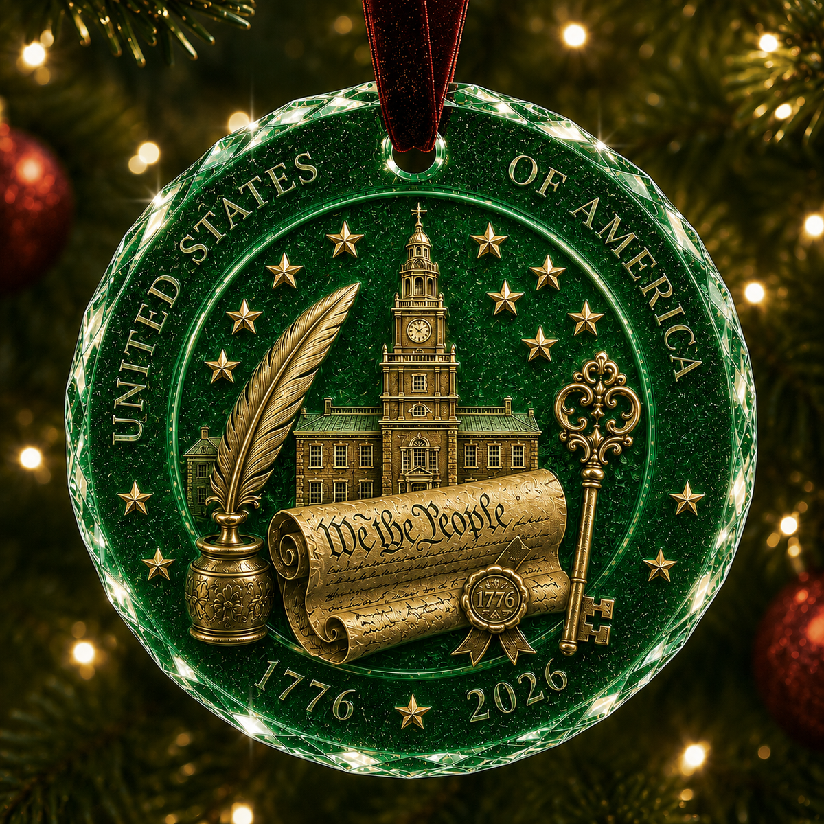 🎄2026 America 250th Anniversary Christmas Ornament