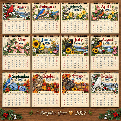 2027 Birds Of America Wall Calendar