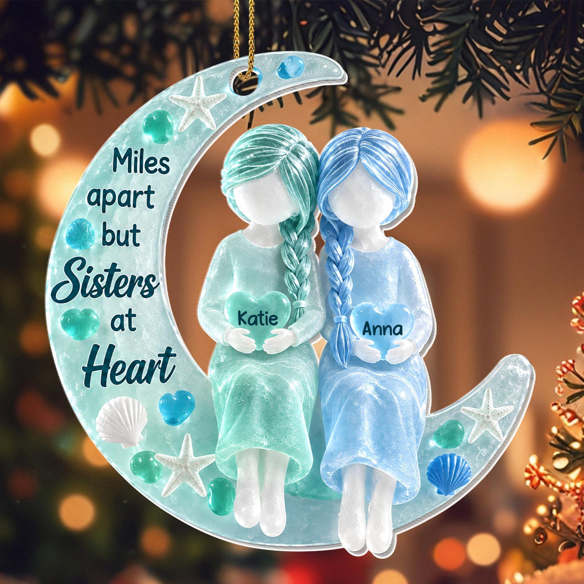 💕 Personalized Sister Ceramic Ornament