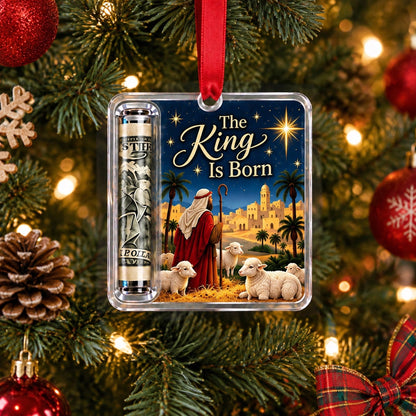 Religious Christmas Money Holder Ornament with Nativity Scenes