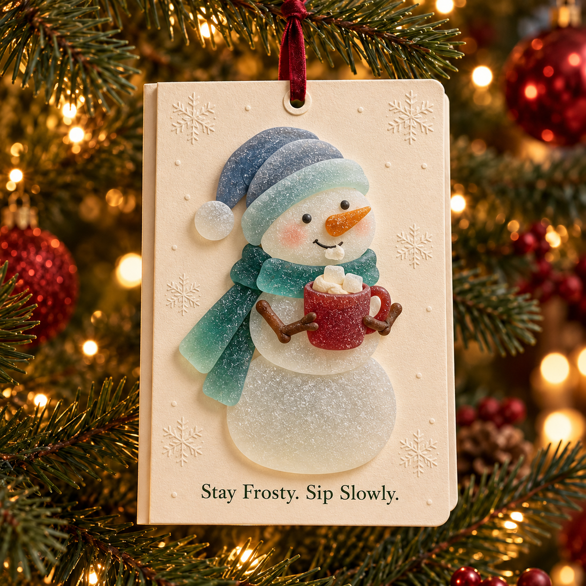 🎄 Funny Christmas Hanging Card Ornament – 6 Designs Foldable Greeting Card ✨❤️