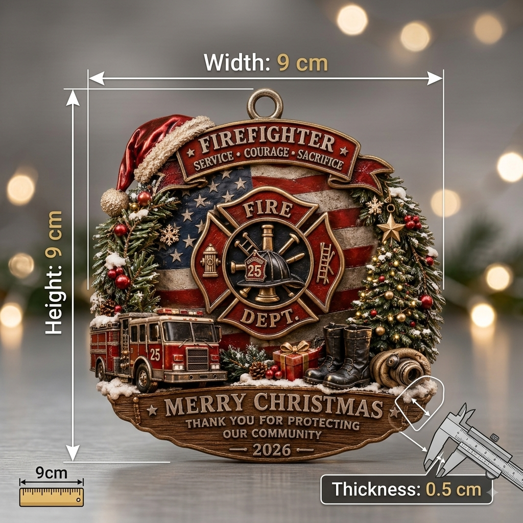 Honor & Sacrifice: Firefighter 2026 Commemorative Christmas Ornament