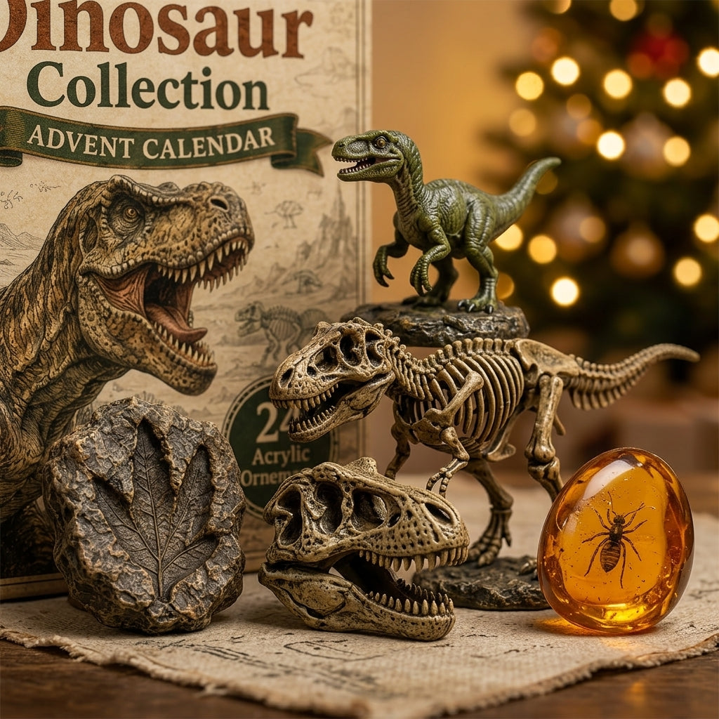 The Paleontologist's Dinosaur Collection Advent Calendar - 24 Days Prehistoric Holiday Countdown Kit 🦖🦴