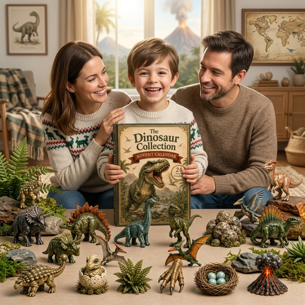 24 Days Prehistoric Advent Calendar 2026 - Dinosaur Toy Surprise Christmas Countdown Collection