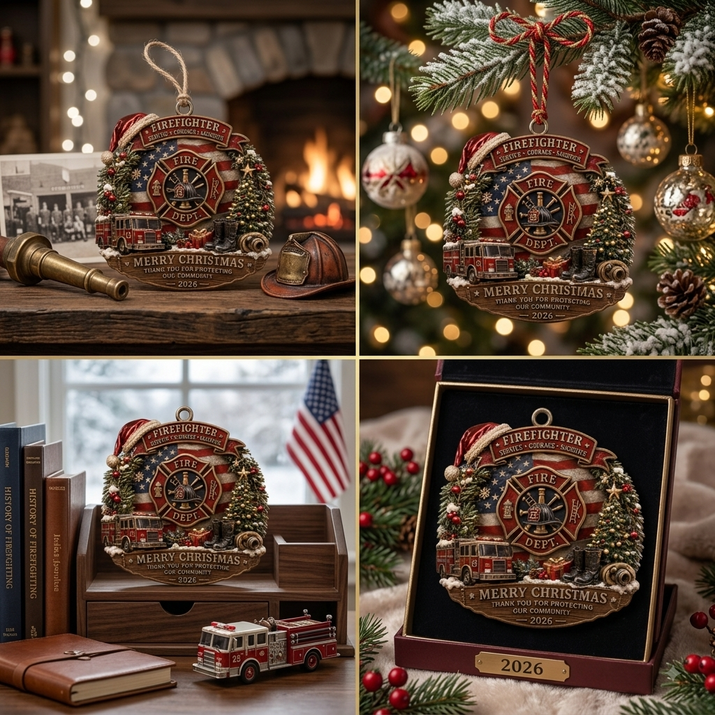 Honor & Sacrifice: Firefighter 2026 Commemorative Christmas Ornament