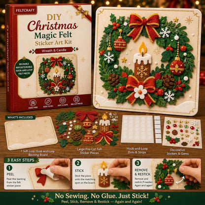 DIY Christmas Magic Felt Sticker Art Kit