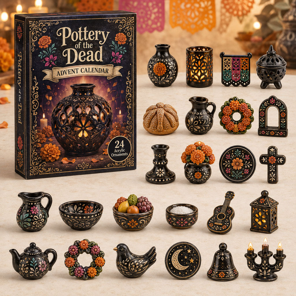 Pottery of the Dead Advent Calendar 2026 - 24-Day Festive Countdown, Acrylic Charms Blind Box